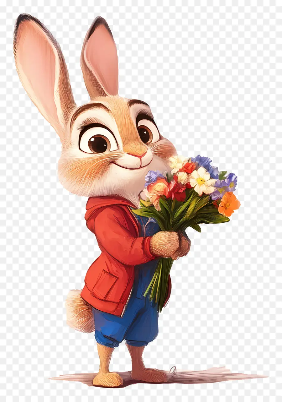 Judy Hopps，Lapin Avec Des Fleurs PNG