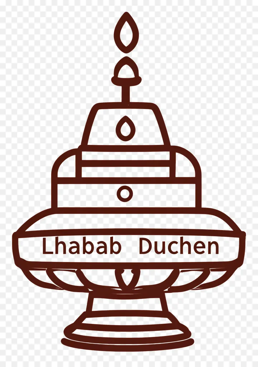 Lhabab Duchen，Aperçu Du Stupa PNG