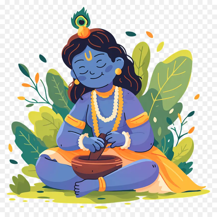 Bébé Krishna，Divinité Bleue PNG