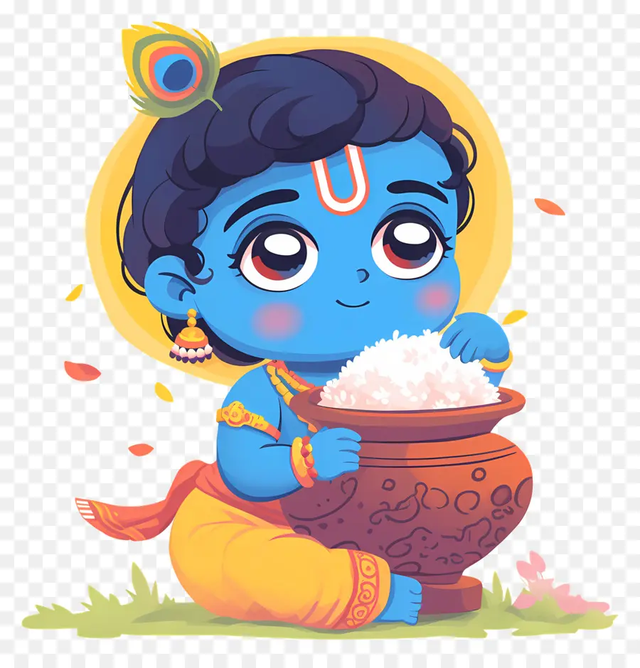 Bébé Krishna，Divinité Enfant Bleue PNG