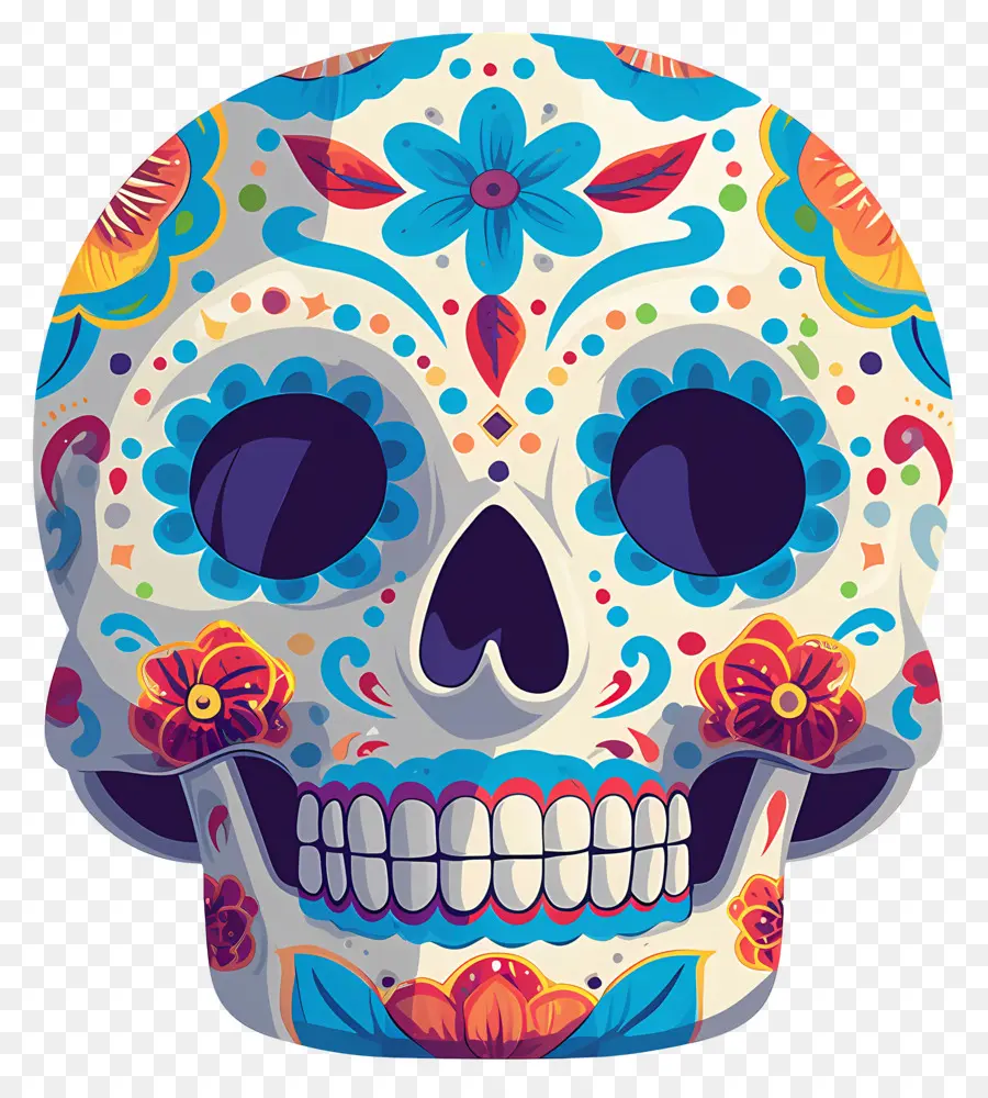 Crâne Mexicain，Crâne Décoré PNG