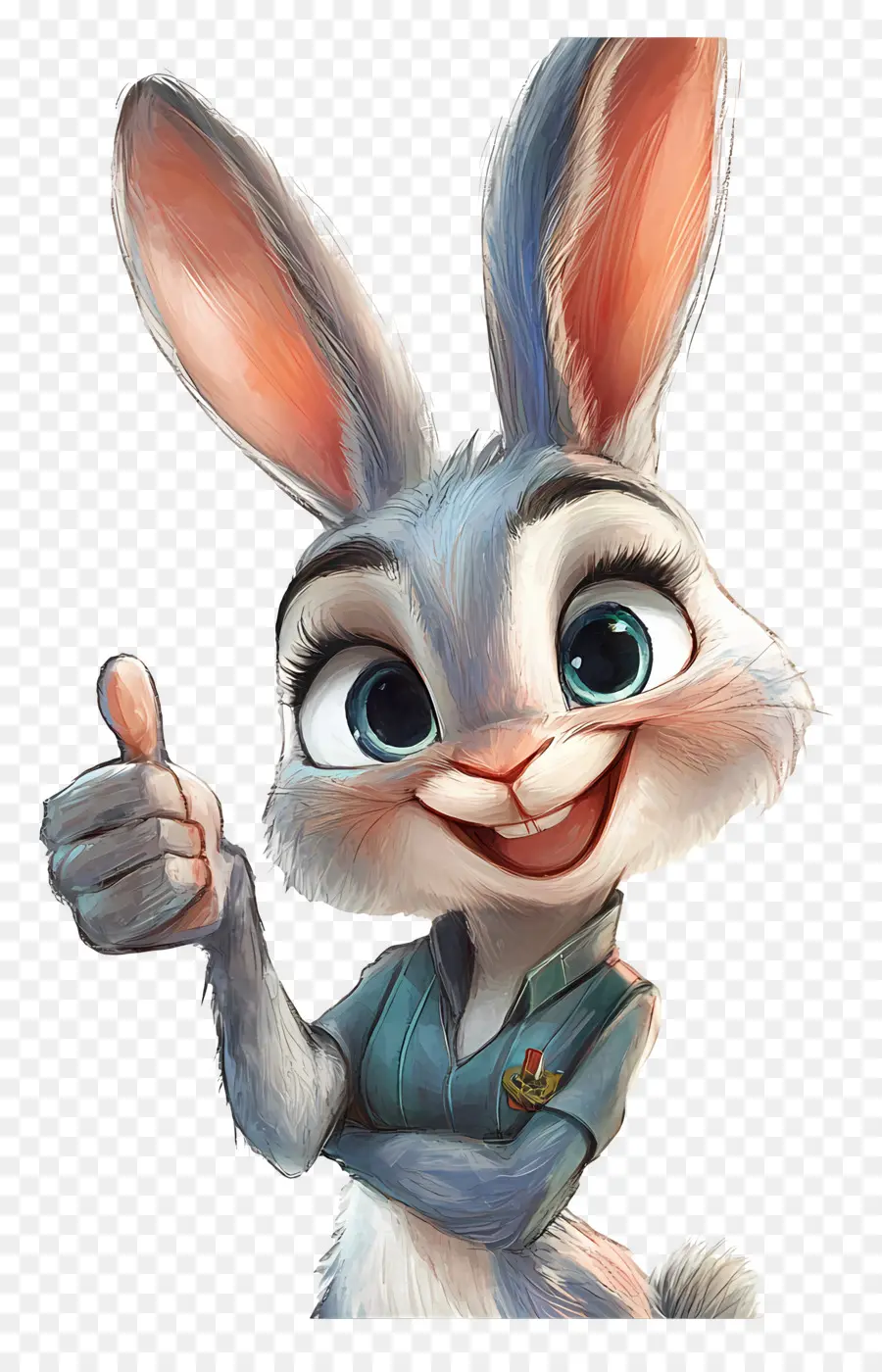 Judy Hopps，Dessin Animé Lapin Abandonner Pouces Haut PNG