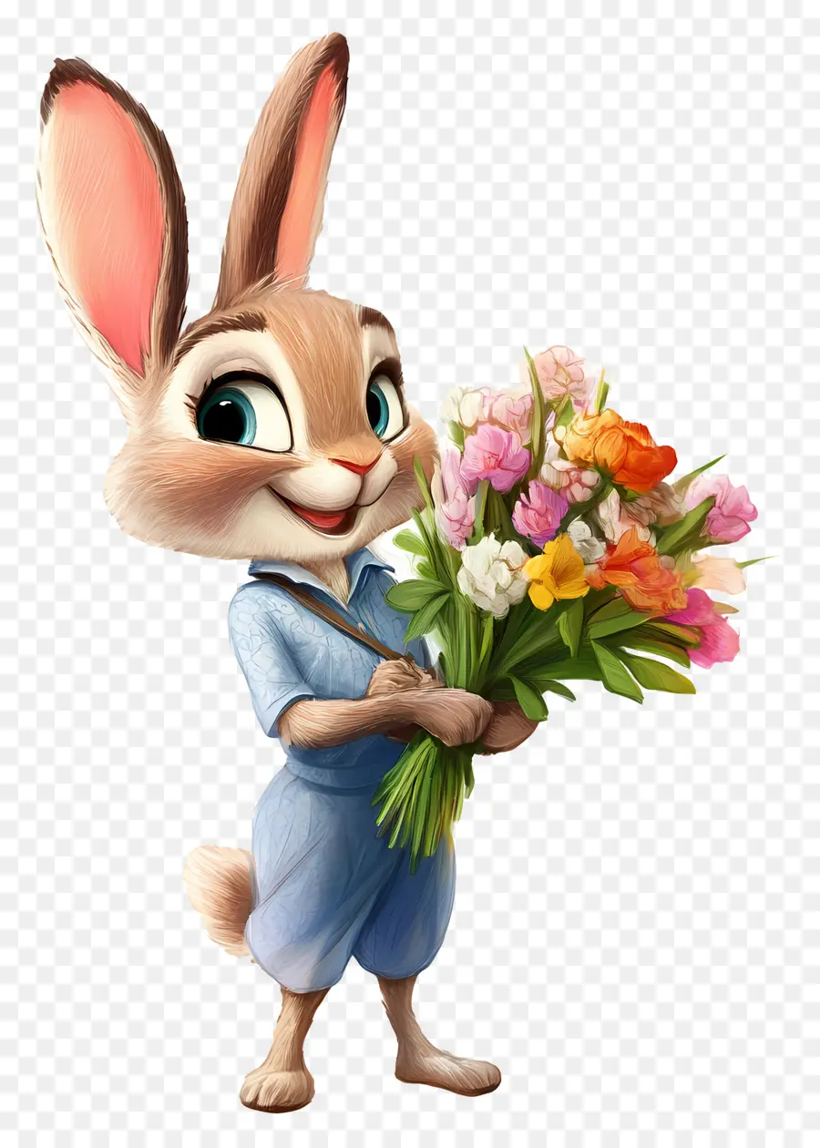 Judy Hopps，Lapin Avec Des Fleurs PNG