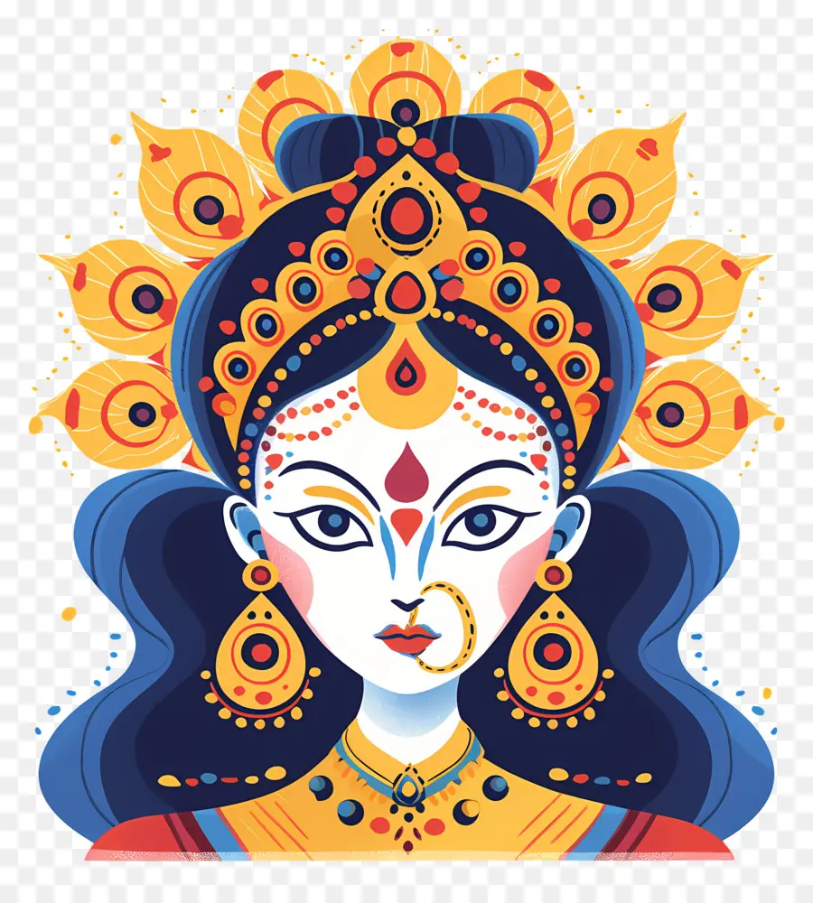 Dussehra，Déesse Bleue PNG