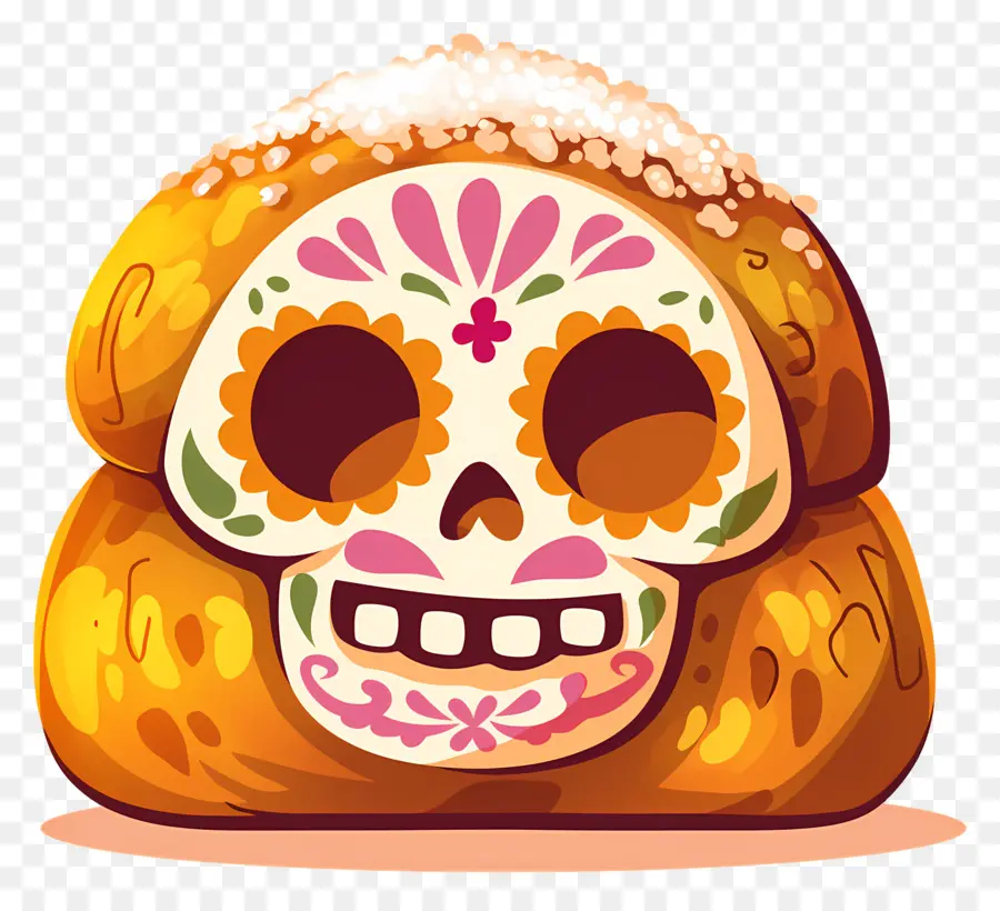 Pan De Muerto，Pain Décoré PNG