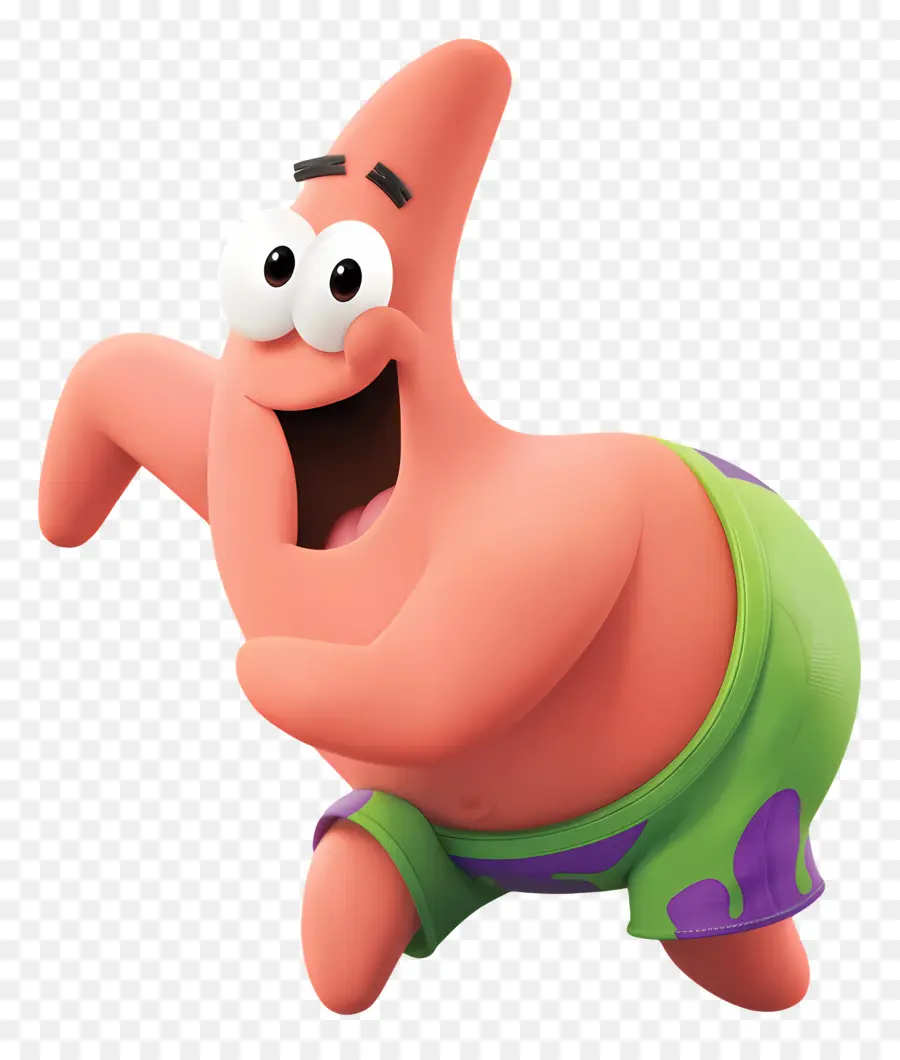 Patrick Étoile，Personnage étoile De Mer Modèle 3d PNG