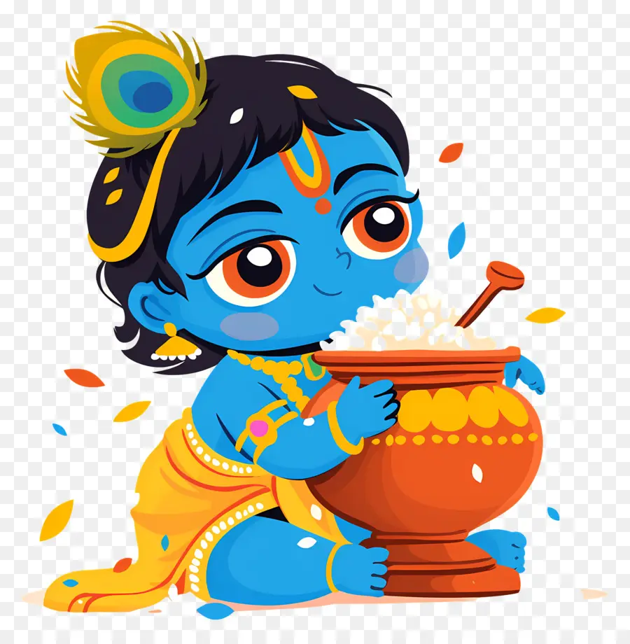 Bébé Krishna，Divinité Enfant Bleue PNG