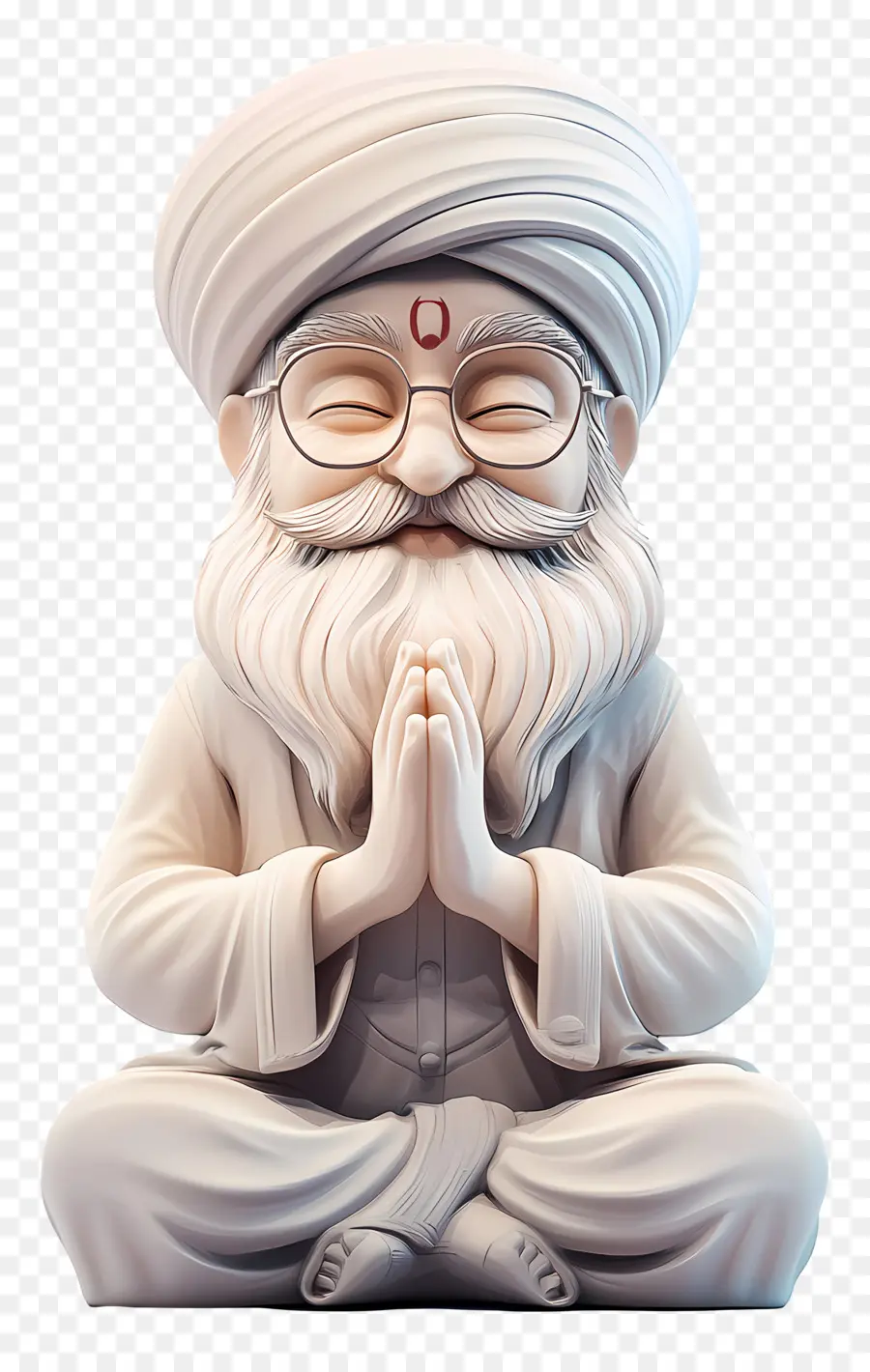 Gourou Nanak Jayanti，Statue Avec Des Lunettes PNG