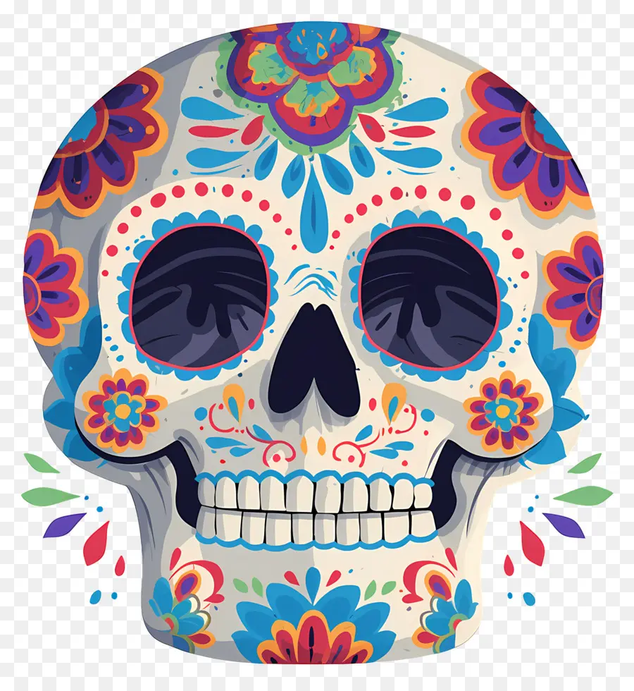 Crâne Mexicain，Crâne Décoratif PNG