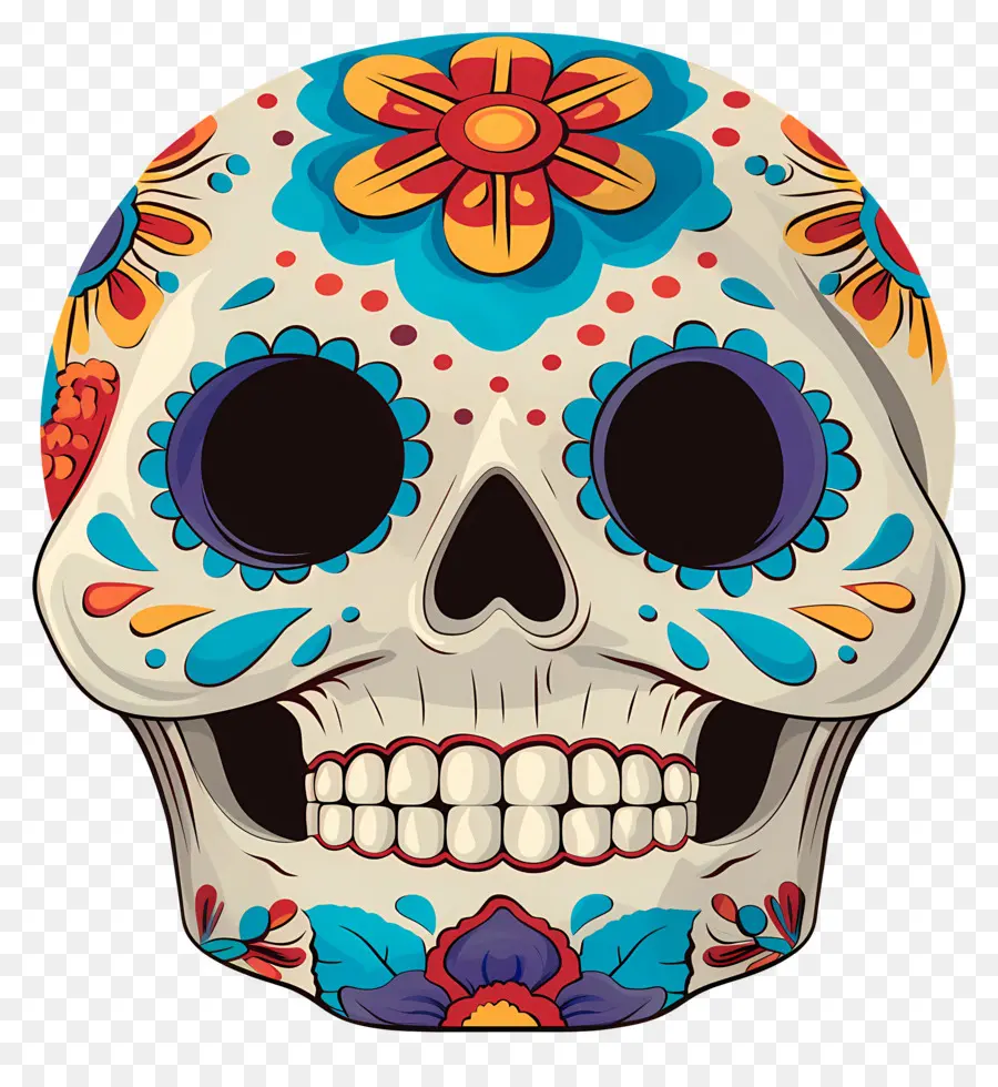 Crâne Mexicain，Crâne Décoré PNG