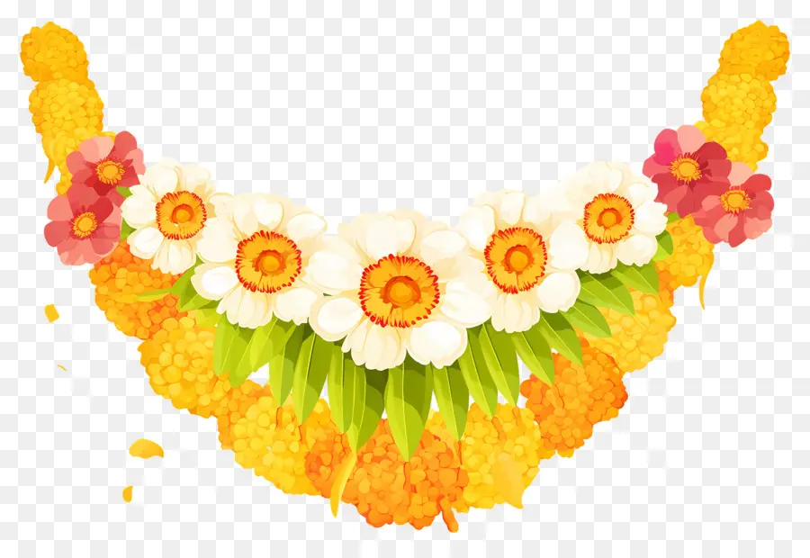 Guirlande De Mariage Indien，Guirlande De Fleurs PNG