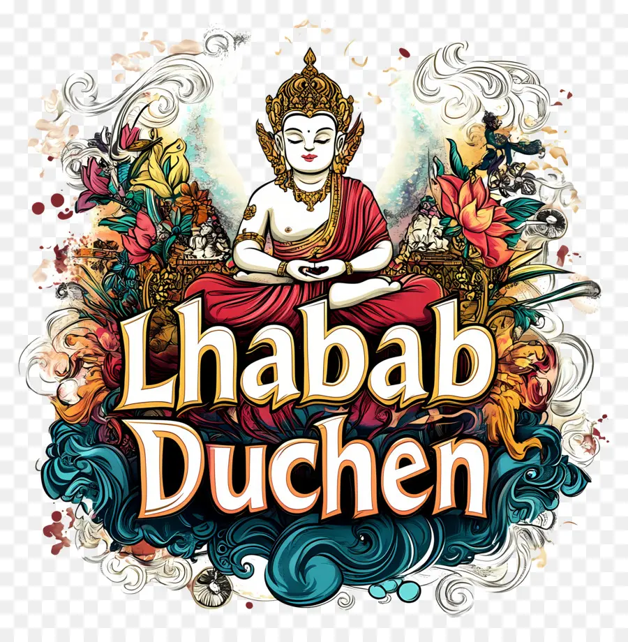 Lhabab Duchen，Illustration De Bouddha PNG