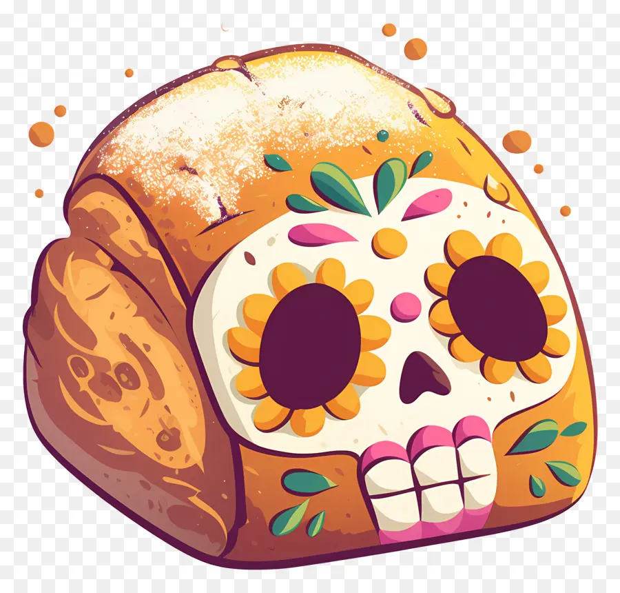 Pan De Muerto，Pain Décoré PNG