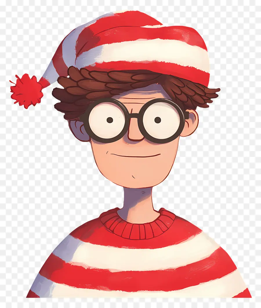 Valdo，Personnage De Chapeau Rayé PNG