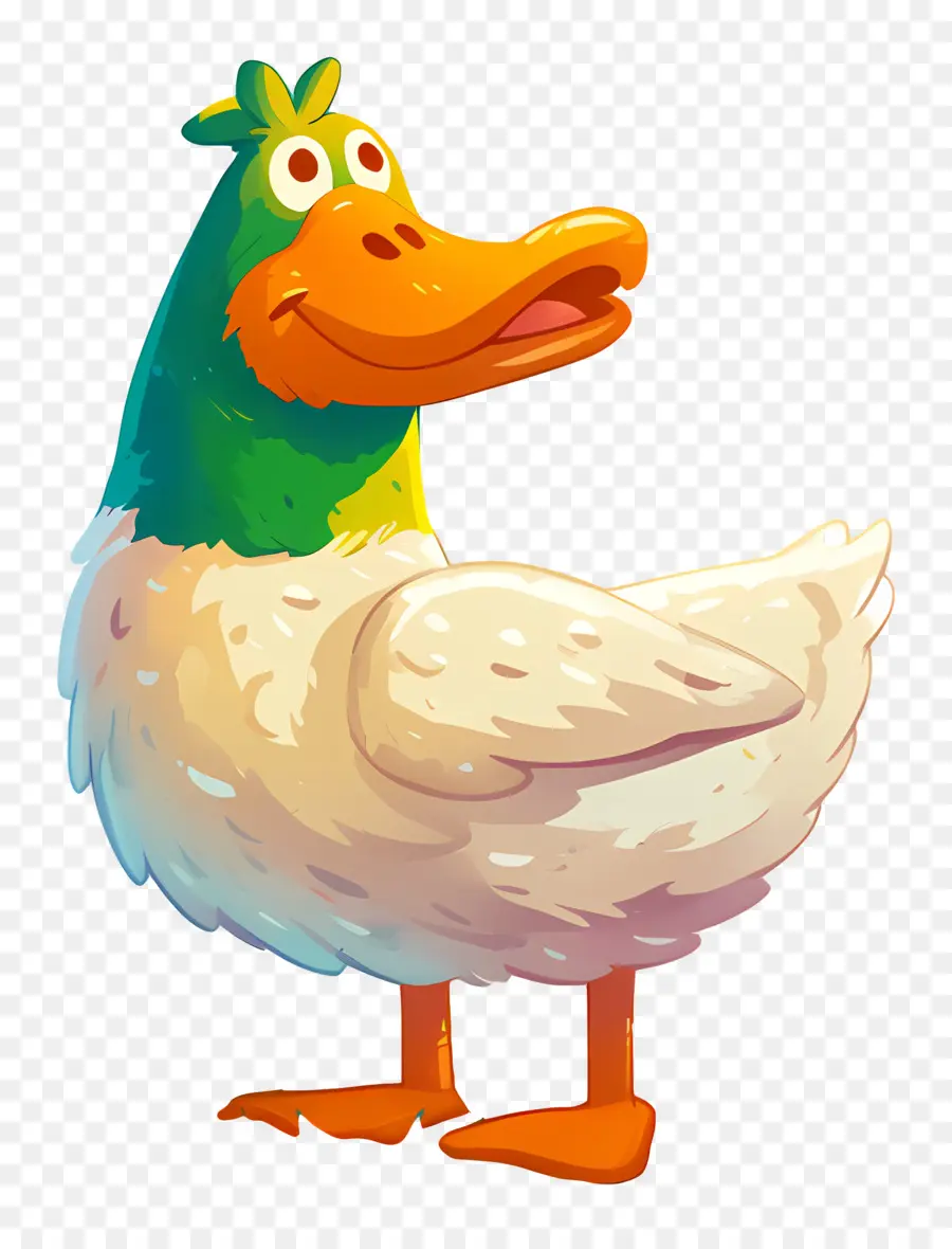 Canard De Dessin Animé，Canard Heureux PNG