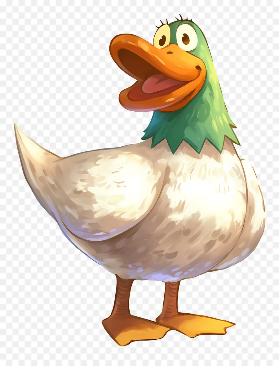 Canard De Dessin Animé，Canard Heureux PNG