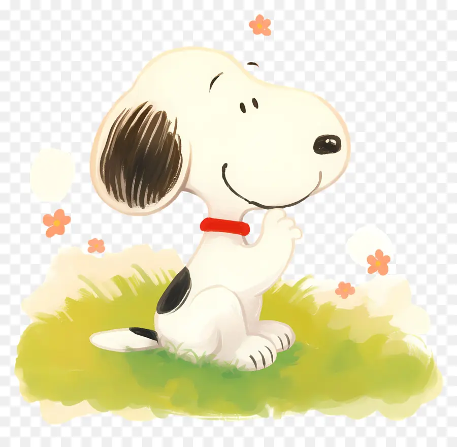 Printemps Snoopy，Chien De Dessin Animé PNG