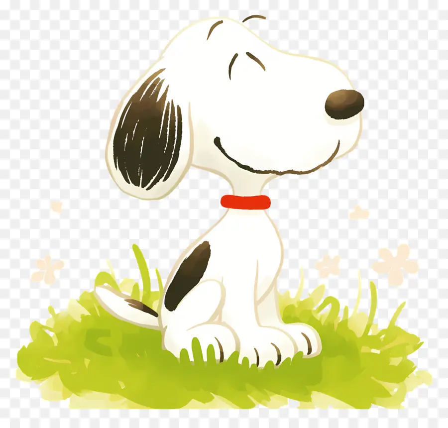 Printemps Snoopy，Dessin Animé Chien Séance PNG