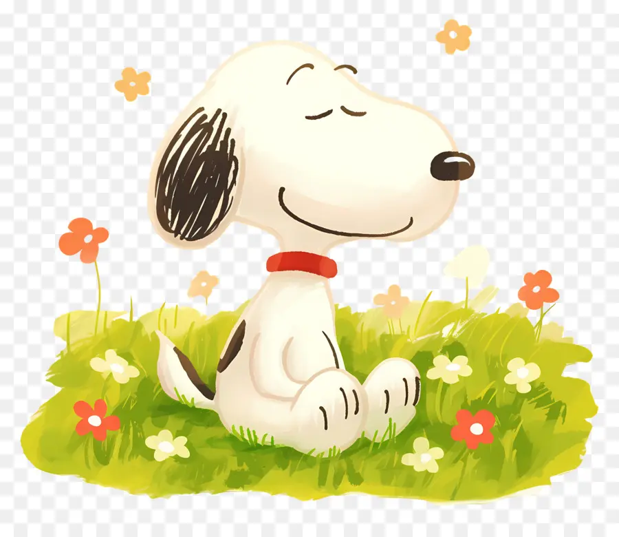 Printemps Snoopy，Chien De Dessin Animé PNG