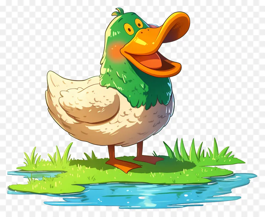 Canard De Dessin Animé，Canard Joyeux PNG