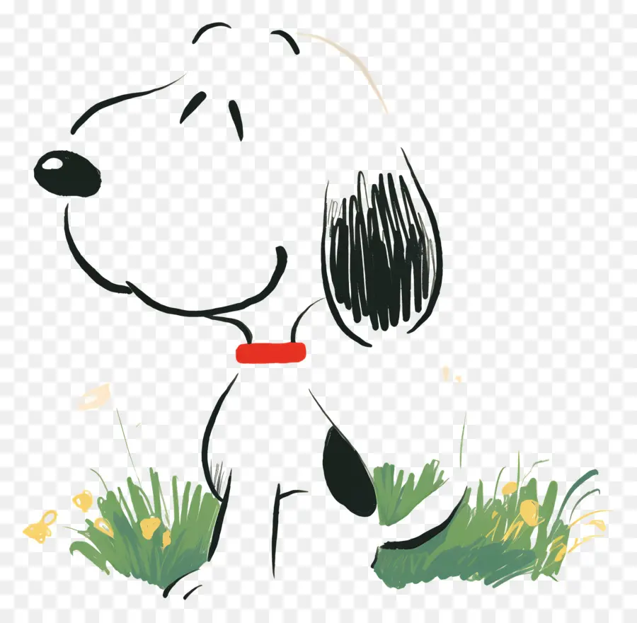 Printemps Snoopy，Snoopy Dans L'herbe PNG