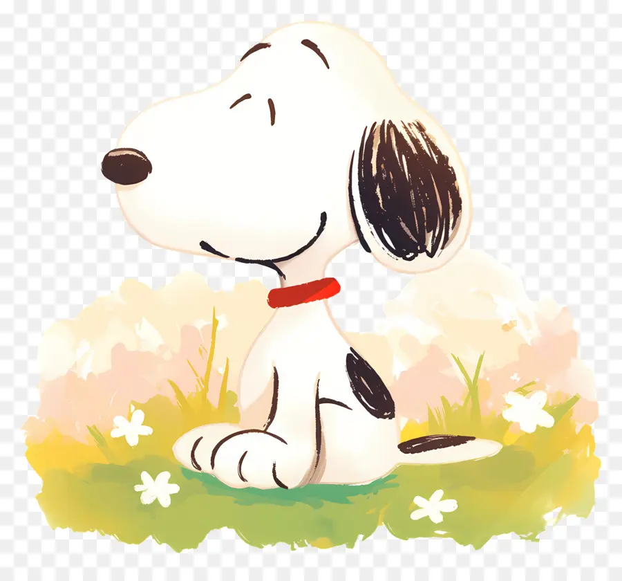 Printemps Snoopy，Chien De Dessin Animé PNG