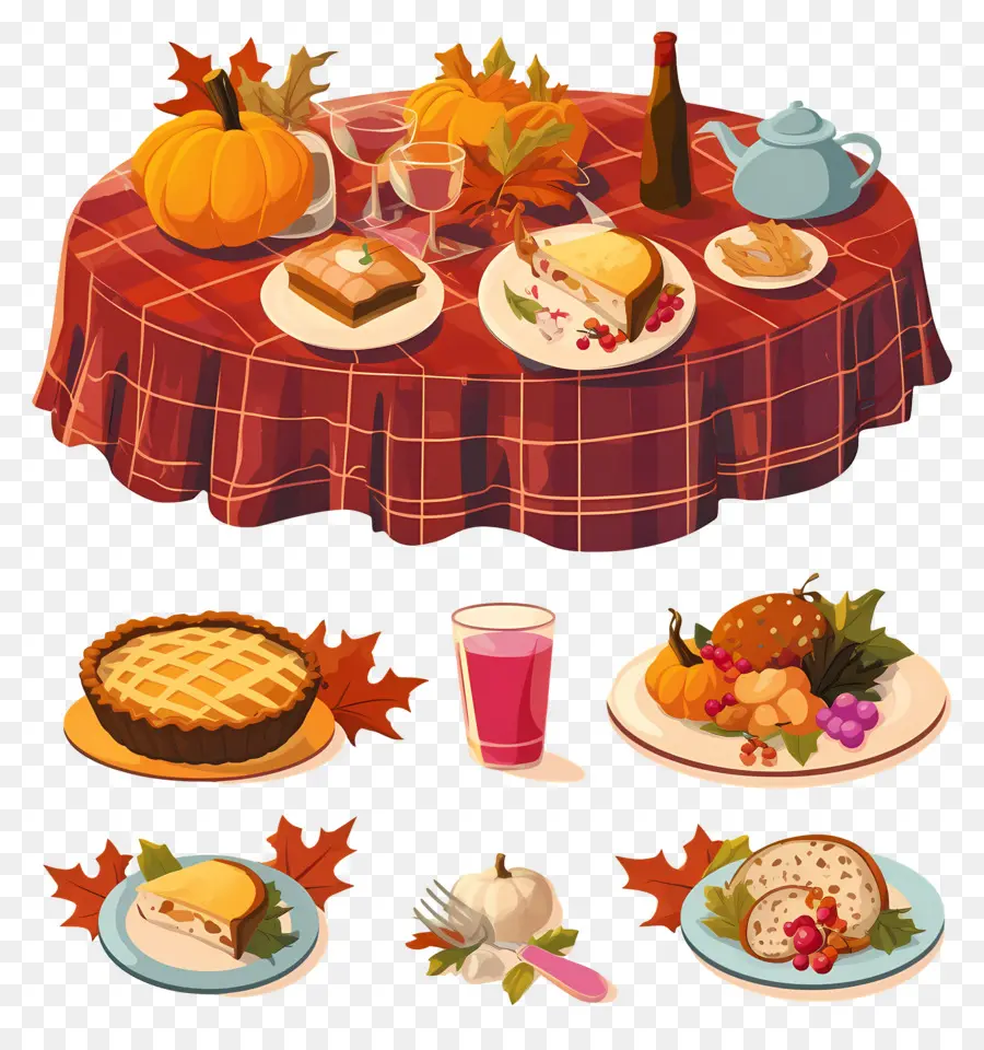 Table De Thanksgiving，Nourriture PNG