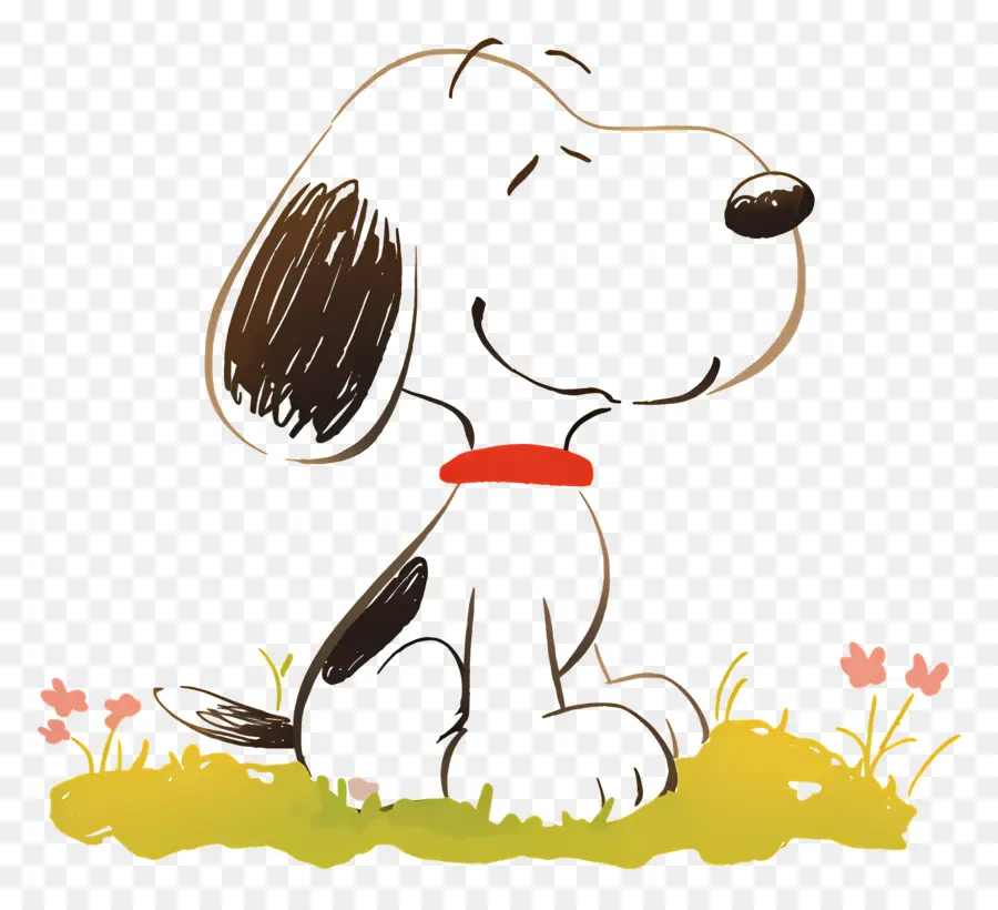 Printemps Snoopy，Dessin Animé Chien Séance PNG