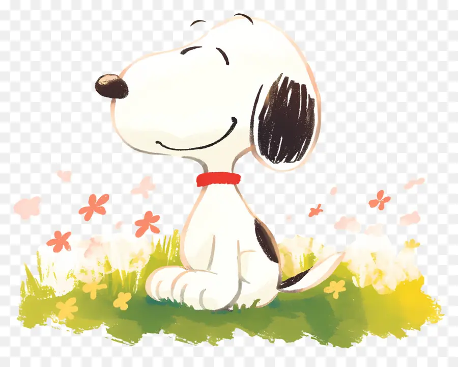 Printemps Snoopy，Chien De Dessin Animé PNG