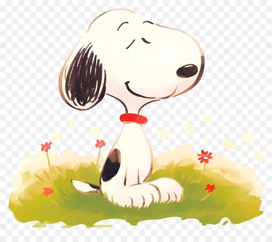 Printemps Snoopy，Chien De Dessin Animé PNG