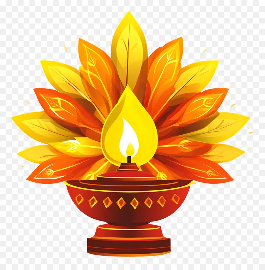 Joyeux Pongal，Lampe à Feuilles PNG