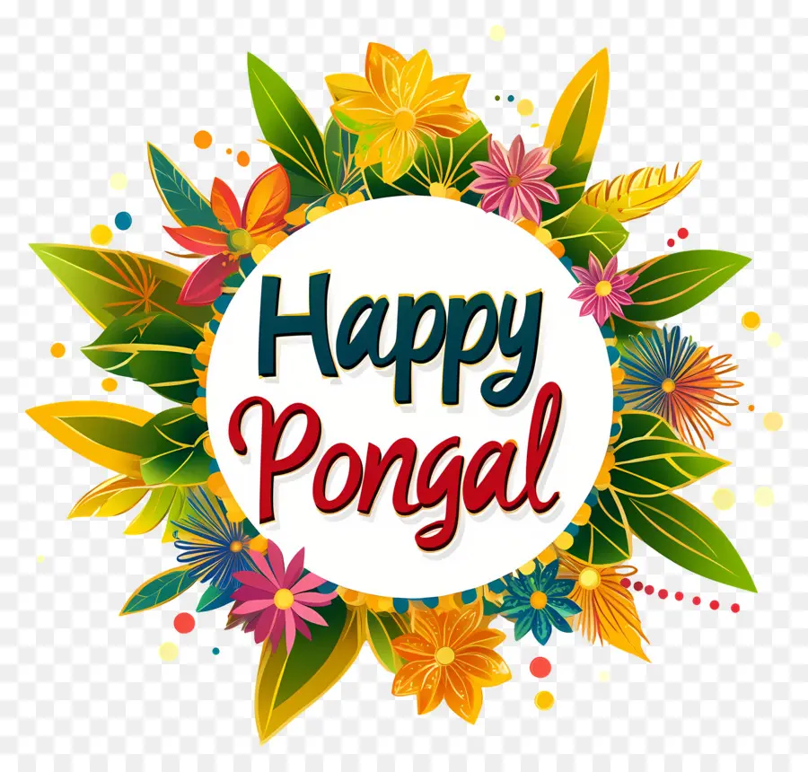 Joyeux Pongal，Couronne Florale PNG