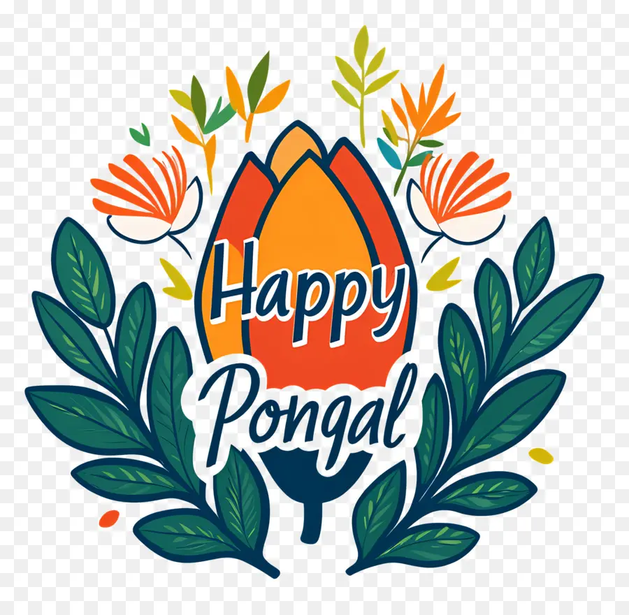 Joyeux Pongal，Composition Florale PNG