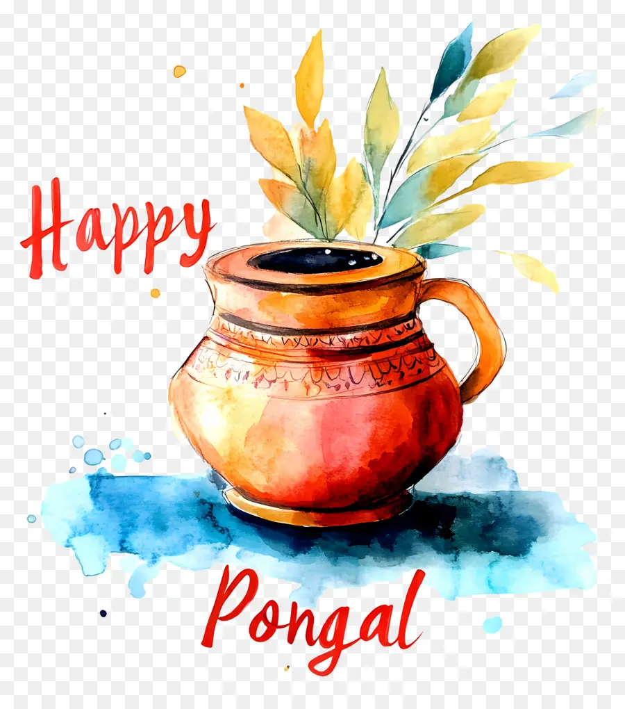 Joyeux Pongal，Pot Décoratif PNG