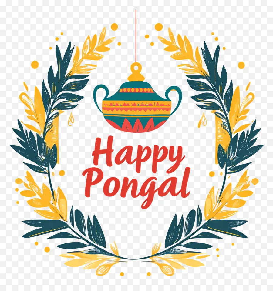 Joyeux Pongal，Pot Décoratif PNG