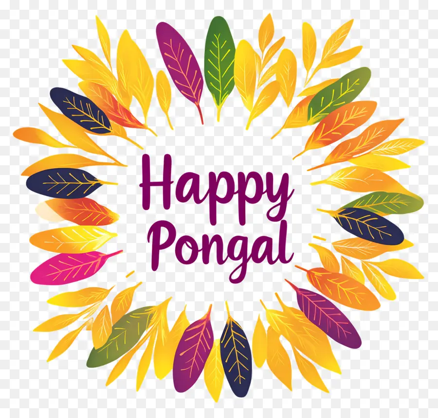 Joyeux Pongal，Couronne De Feuilles PNG