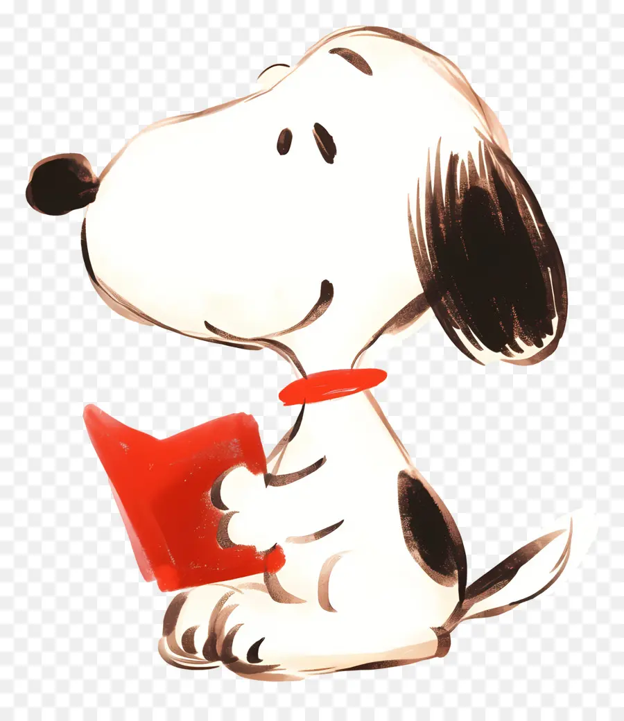 Livre De Lecture Snoopy，Chien Avec Livre PNG