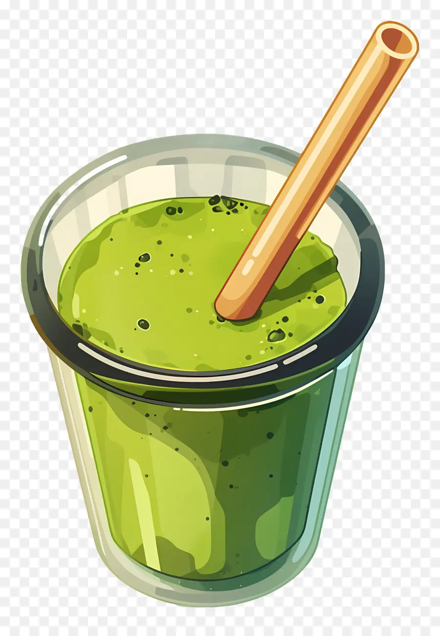 Thé Au Lait Matcha，Smoothie Vert PNG