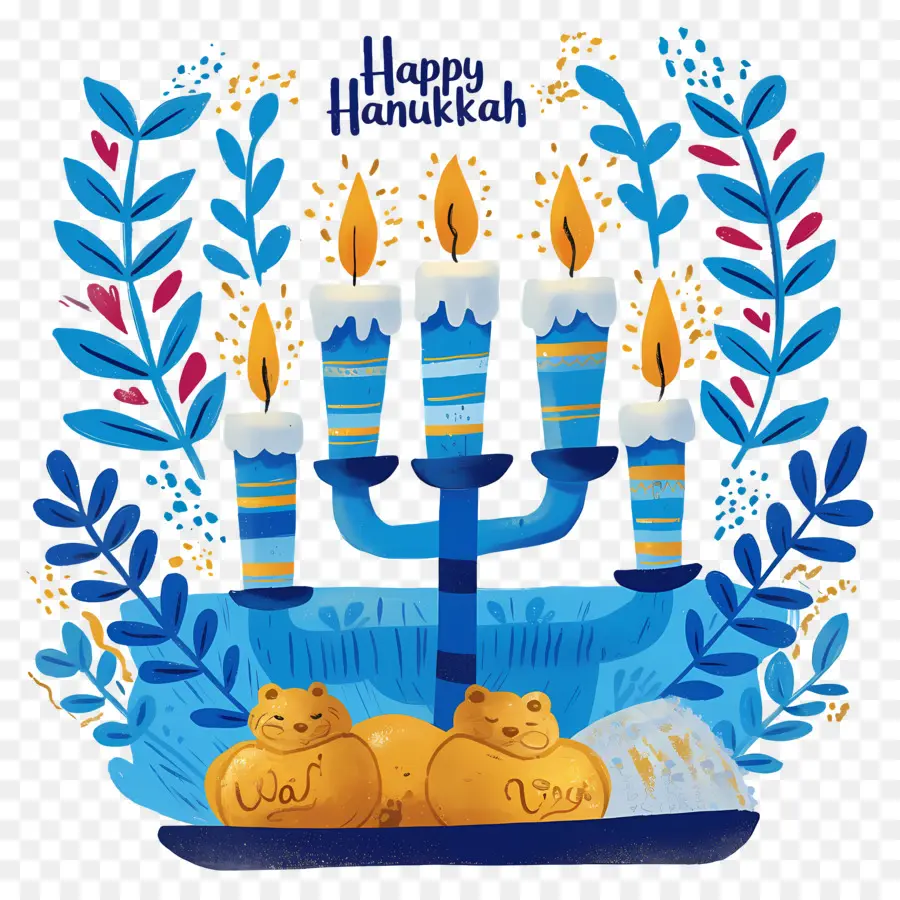 Joyeux Hanoukka，Hanoukka Menorah PNG