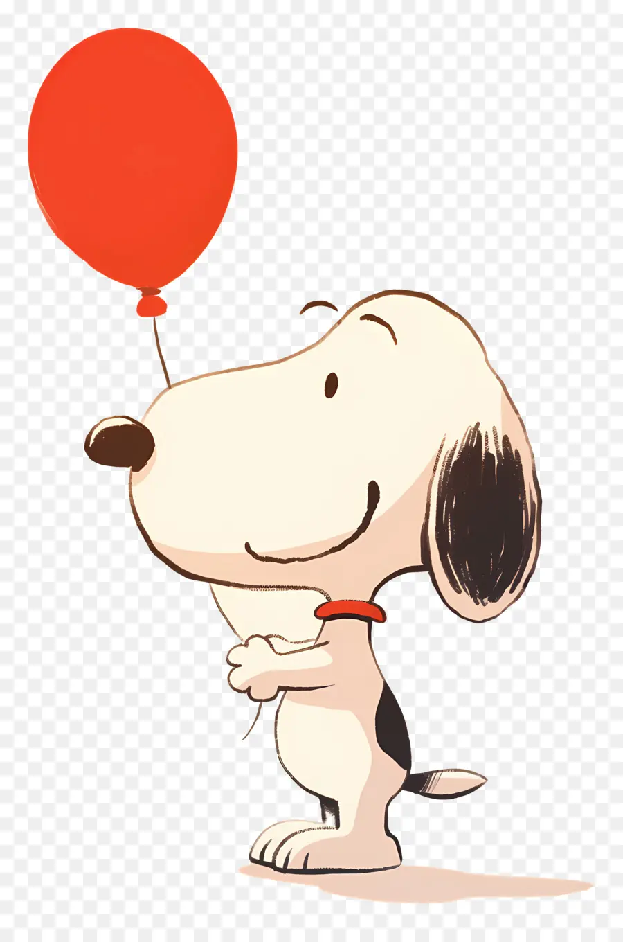 Snoopy Tenant Un Ballon，Chien De Dessin Animé Avec Ballon PNG