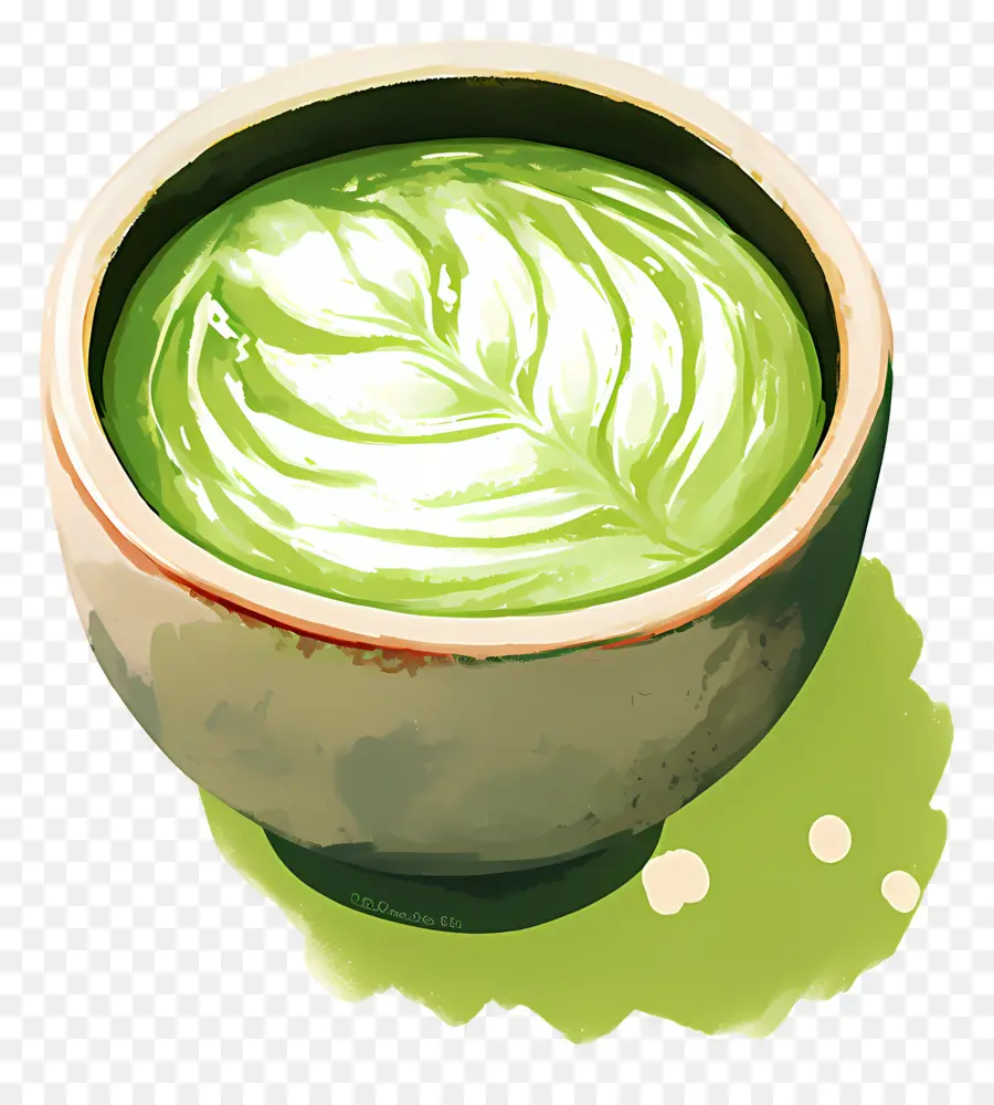 Thé Au Lait Matcha，Matcha Vert PNG