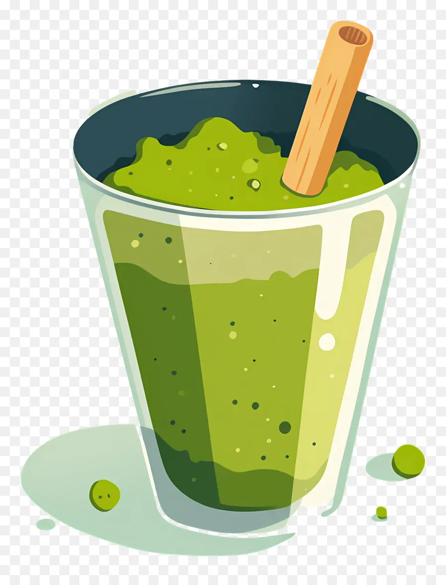 Thé Au Lait Matcha，Smoothie Vert PNG