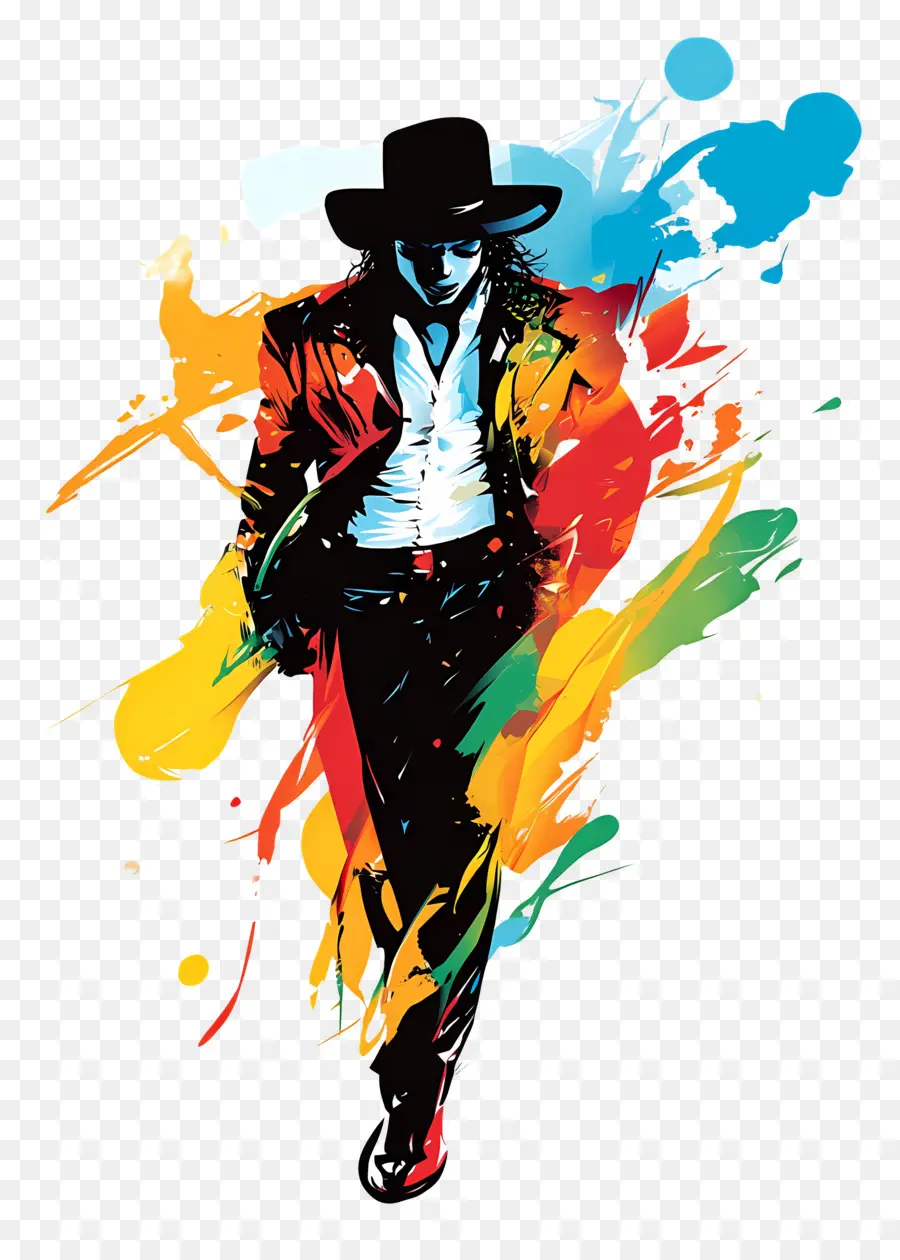 Michael Jackson，Silhouette Colorée PNG