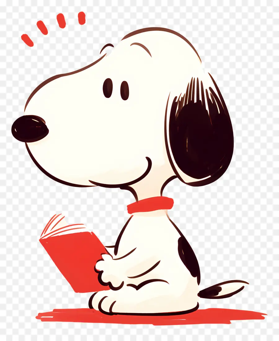 Livre De Lecture Snoopy，Chien Avec Livre PNG