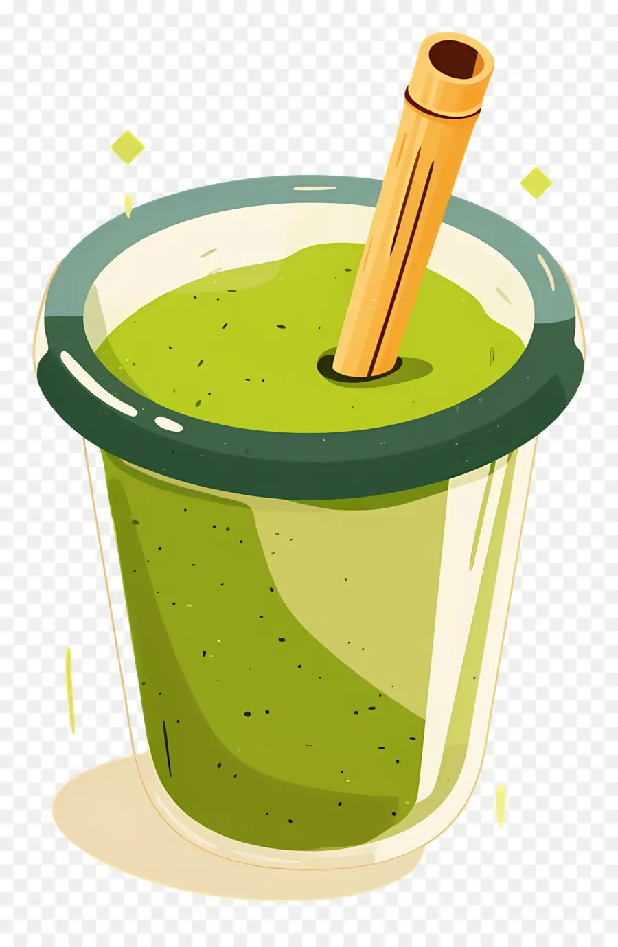 Thé Au Lait Matcha，Smoothie Vert PNG