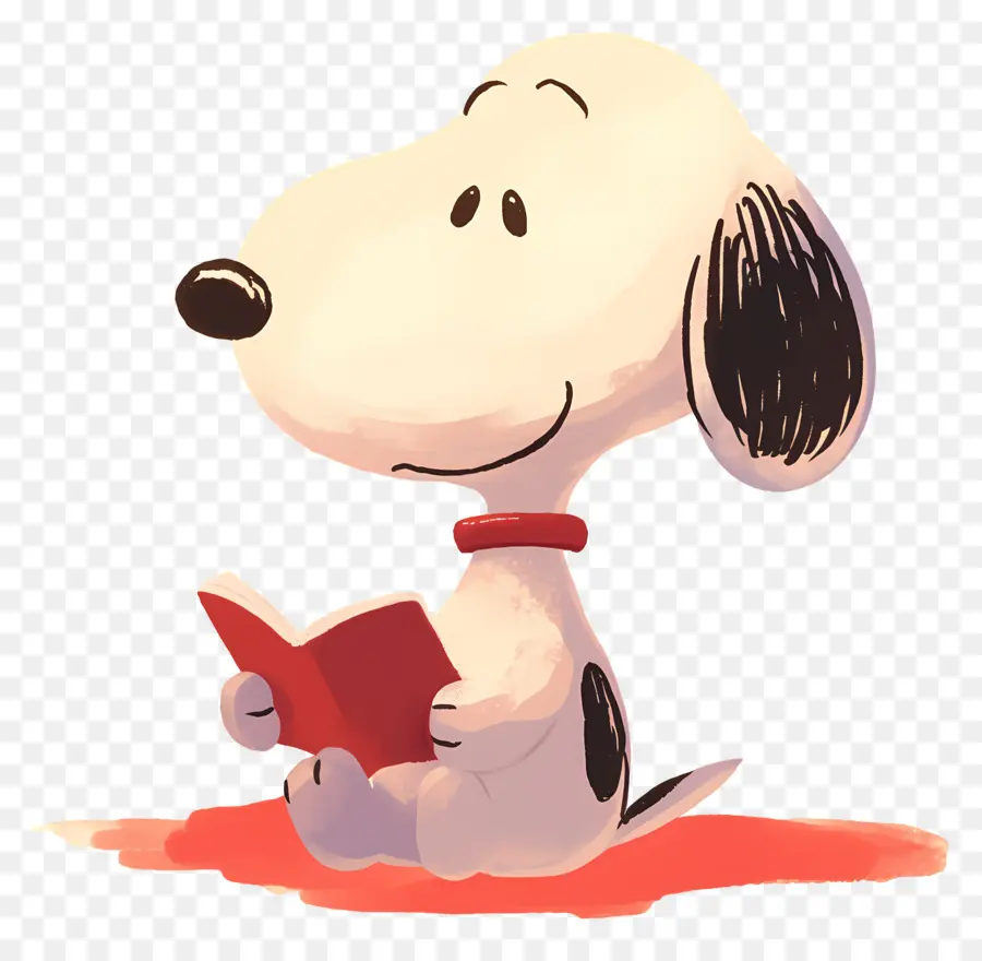 Livre De Lecture Snoopy，Chien Avec Livre PNG