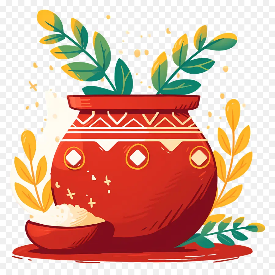 Pot Pongal，Pot Décoratif PNG