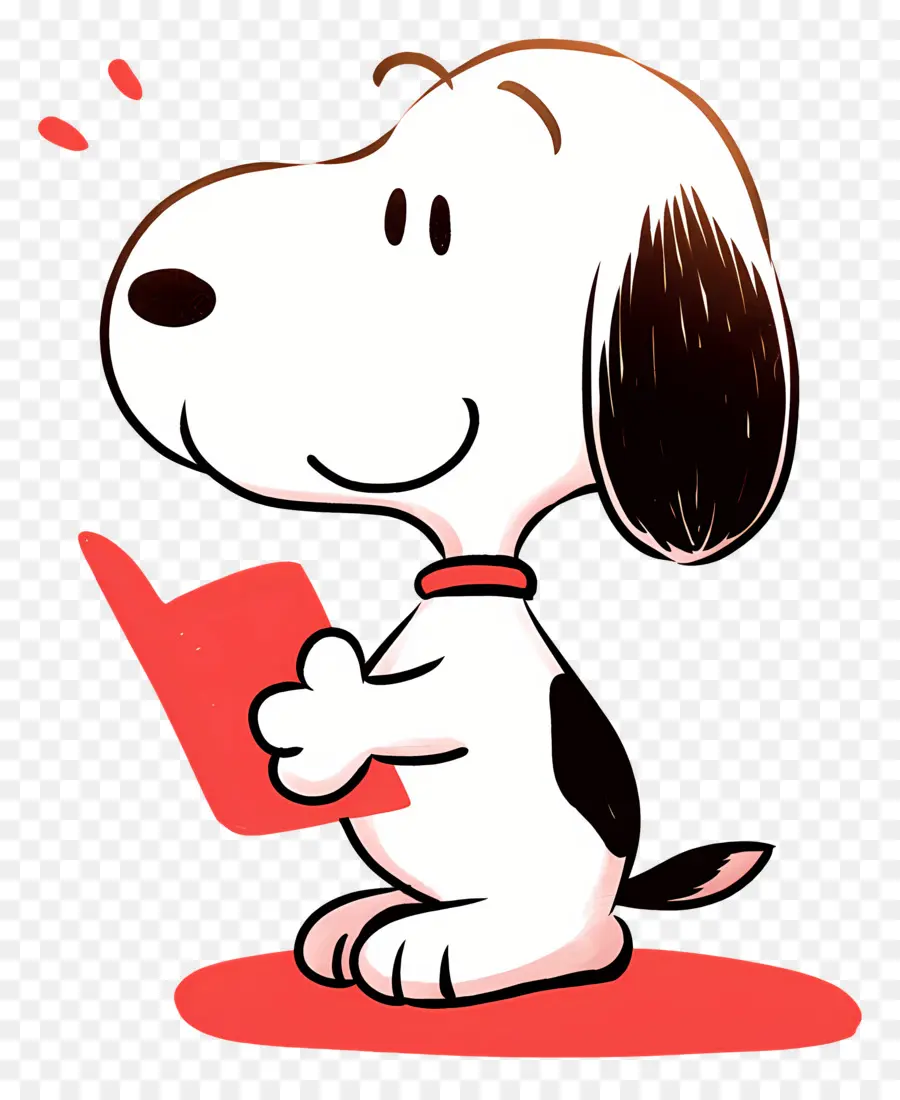 Livre De Lecture Snoopy，Chien Avec Livre PNG