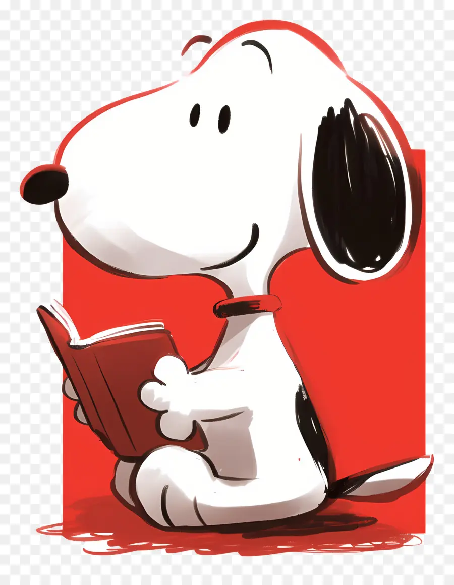 Livre De Lecture Snoopy，Chien Avec Livre PNG