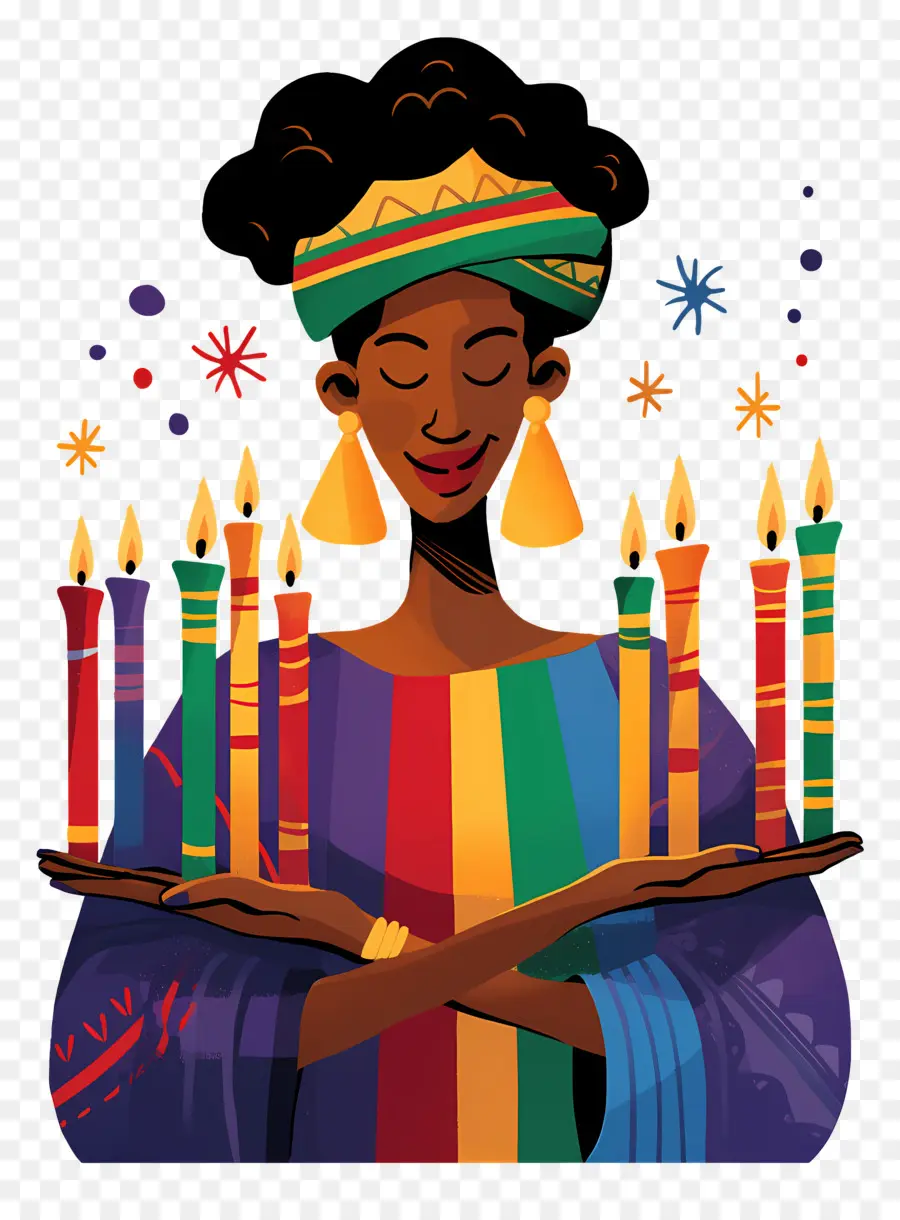 Joyeux Kwanzaa，Bougies PNG